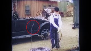 Laurel And Hardy Snake Or Water? Hd Towed In A Hole Scene.
