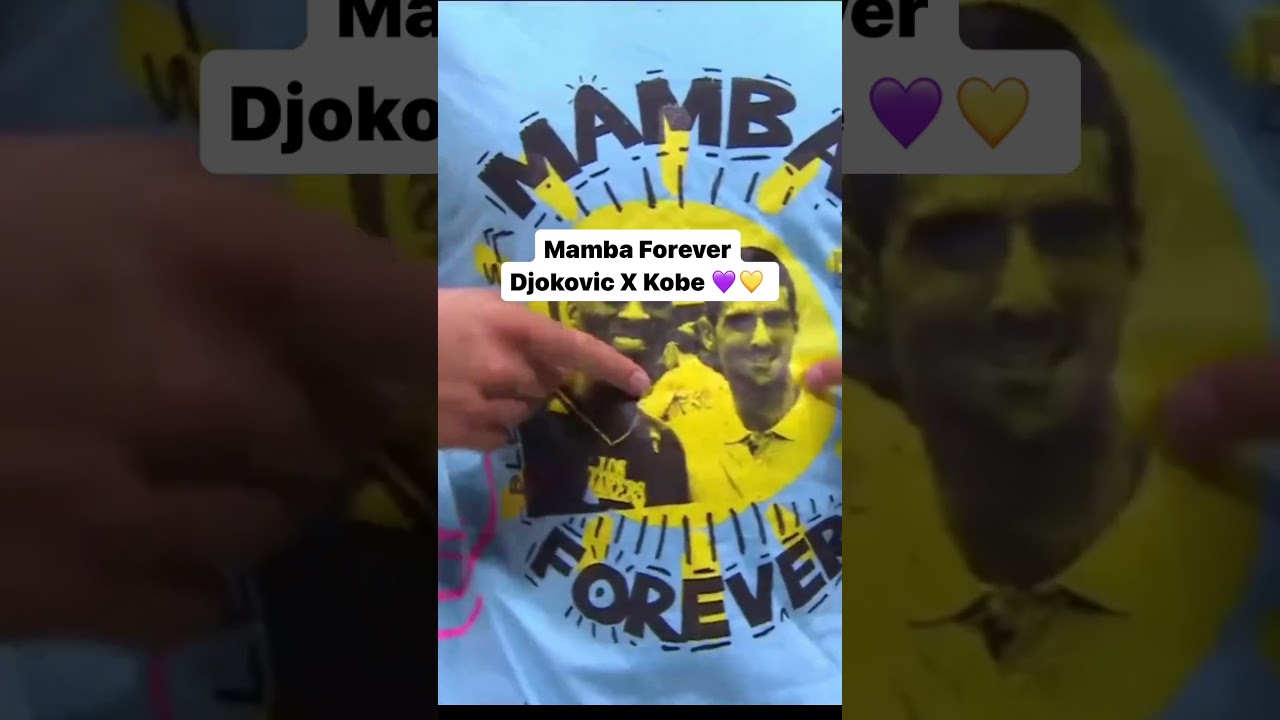 Novak Djokovic wearing a custom 24-shirt as a tribute to Kobe Bryant with  the caption Mamba Forever : r/lakers