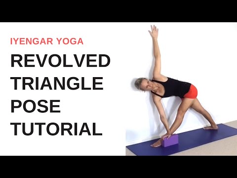 REVOLVED TRIANGLE pose step by step | Iyengar Yoga