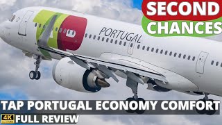 I gave TAP PORTUGAL a Second Chance! Comfort Class A320  🇵🇹⇢🇩🇰【4K Lisbon to Copenhagen】