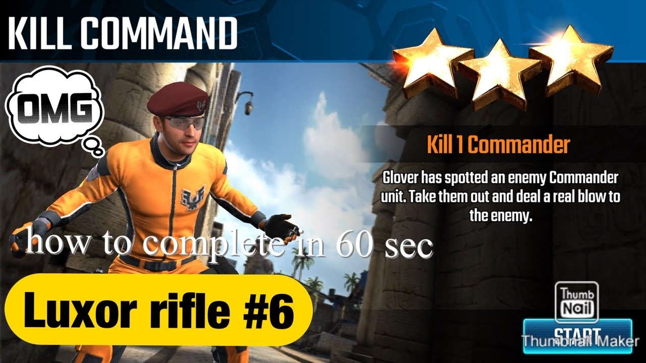 Kill Command, Sniper Strike Special ops mission #6- Luxor (rifle/zone ...