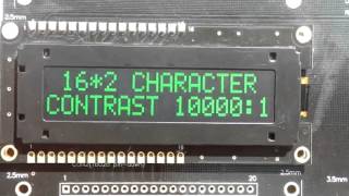 Flylight OLED Manufacture  1602B Green  Sunlight  Readable