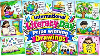 International Literacy Day Drawing Ideas/World Literacy Day Poster/Literacy Day Best Poster Drawings