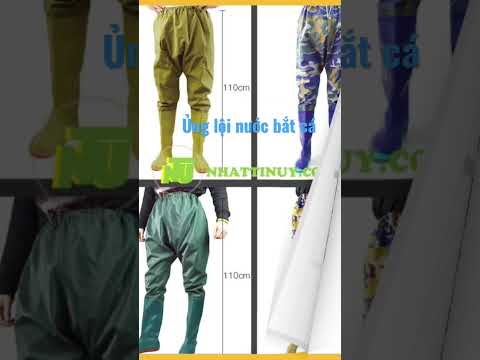 Video Ủng lội nước bắt cá, ủng liền quần đi mưa - youtube