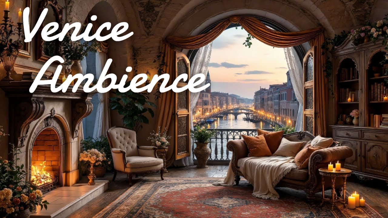 🔥 Escape into the romantic charm of ancient Venice with this cozy firelight ambience.