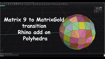 Matrix 9 to MatrixGold transition Rhino add on Polyhedra