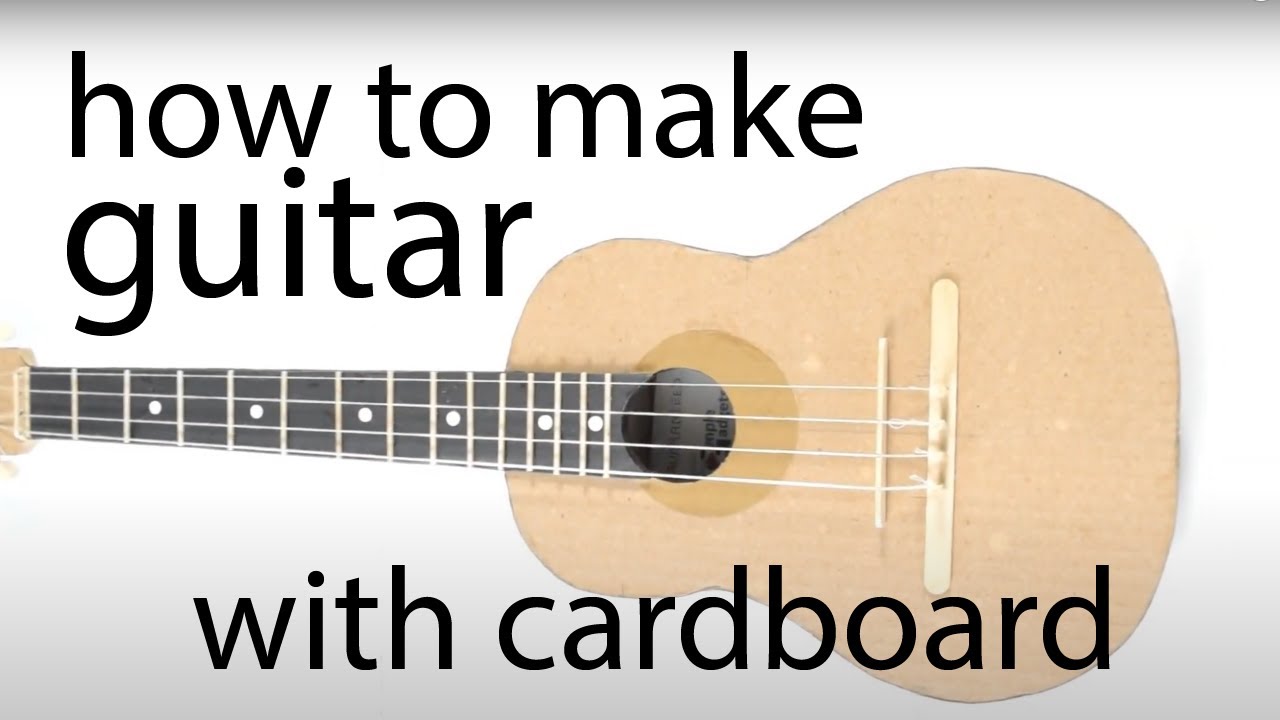How to make DIY Cardboard Guitar EASY Homemade Simple Gadgets YouTube