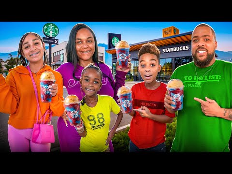 We Tried Starbucks New Spider Man Drink. (Family Vlog)
