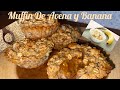Muffins De Avena y Banana Rellenos De Dulce de Leche