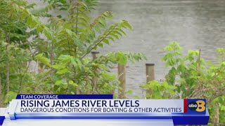 James River levels may reach 15 feet amid stormy weather