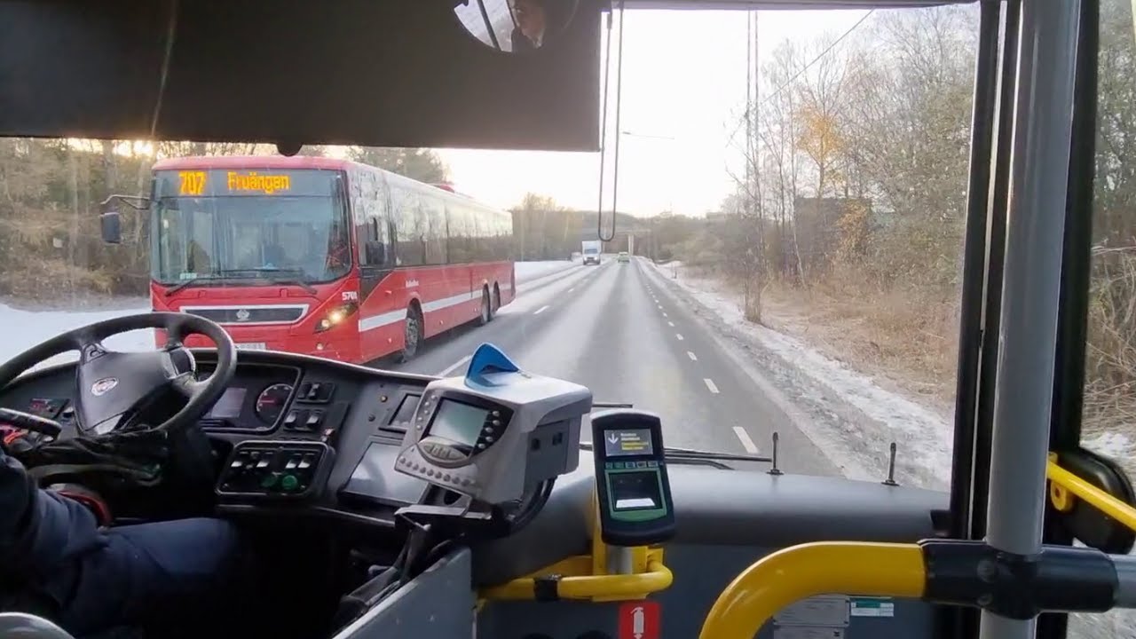 Sweden Stockholm-Ride With Bus707  From Vårby Gård To Alby|Lagmansbacken|-SCANIA OMNILINK