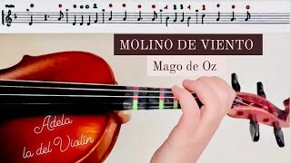 MOLINO DE VIENTO, MAGO DE OZ (PARTITURA VIOLÍN+AUDIO)
