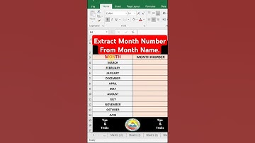 LEARN EXTRACT MONTH NUMBER FROM MONTH NAME.#Excel #gbec76 #shorts #exceltips