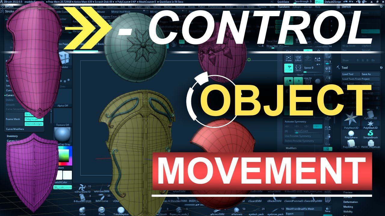 controls zbrush