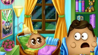 Pou Has a Baby & Pou Halloween Cleanup Online Free Flash Game Videos GAMEPLAY screenshot 2