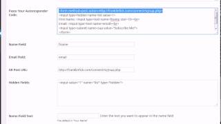 WP Optin Express Plugin   using your autoresponder code