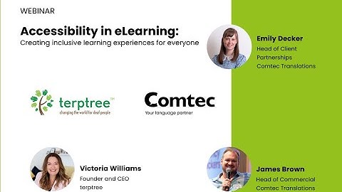 Webinar: Accessibility in eLearning; Creating inclusive learning experiences for everyone