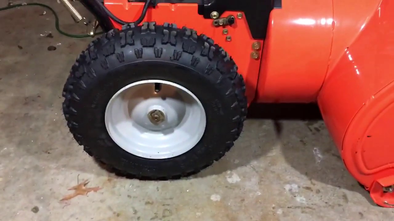 How To Remove Your Airens Snowblower Wheel and Reseat The Axle Shaft - YouTube