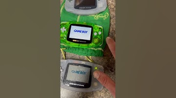 IPS vs regular GBA.                                       #gaming #gameboyadvance #gba #retrogames