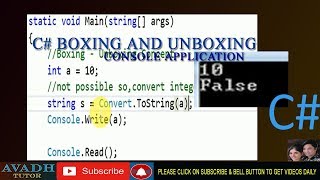 boxing unboxing in c# | Why do we need boxing and unboxing C# | C# tutorial