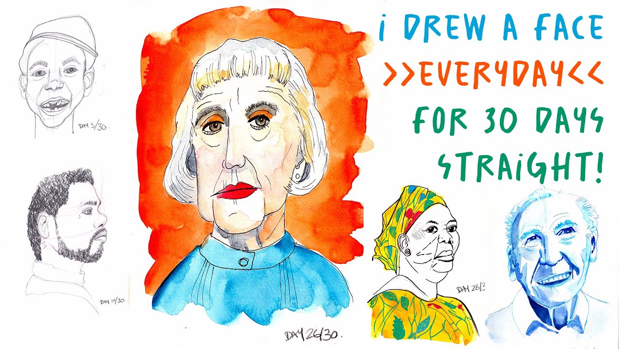 I Drew Faces Every Day for 30 Days....Here's What Happened - YouTube