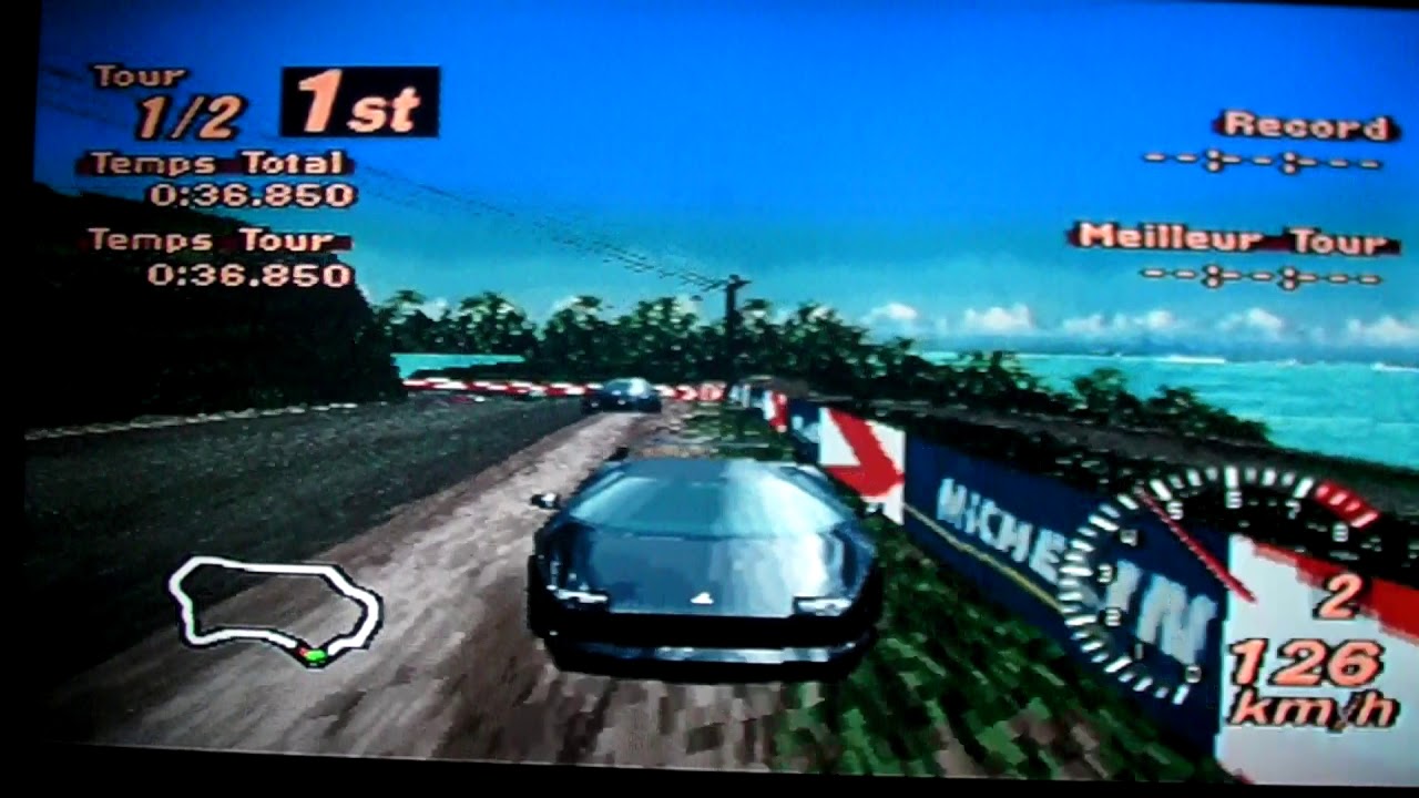 Gran Turismo 2 Tahiti Road (mode arcade) (Vector M12) YouTube