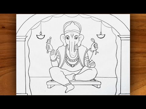 Ganpati Bappa Drawing by Haritha A B - Pixels