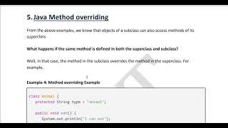 OOP WK 11 9  method overriding in java