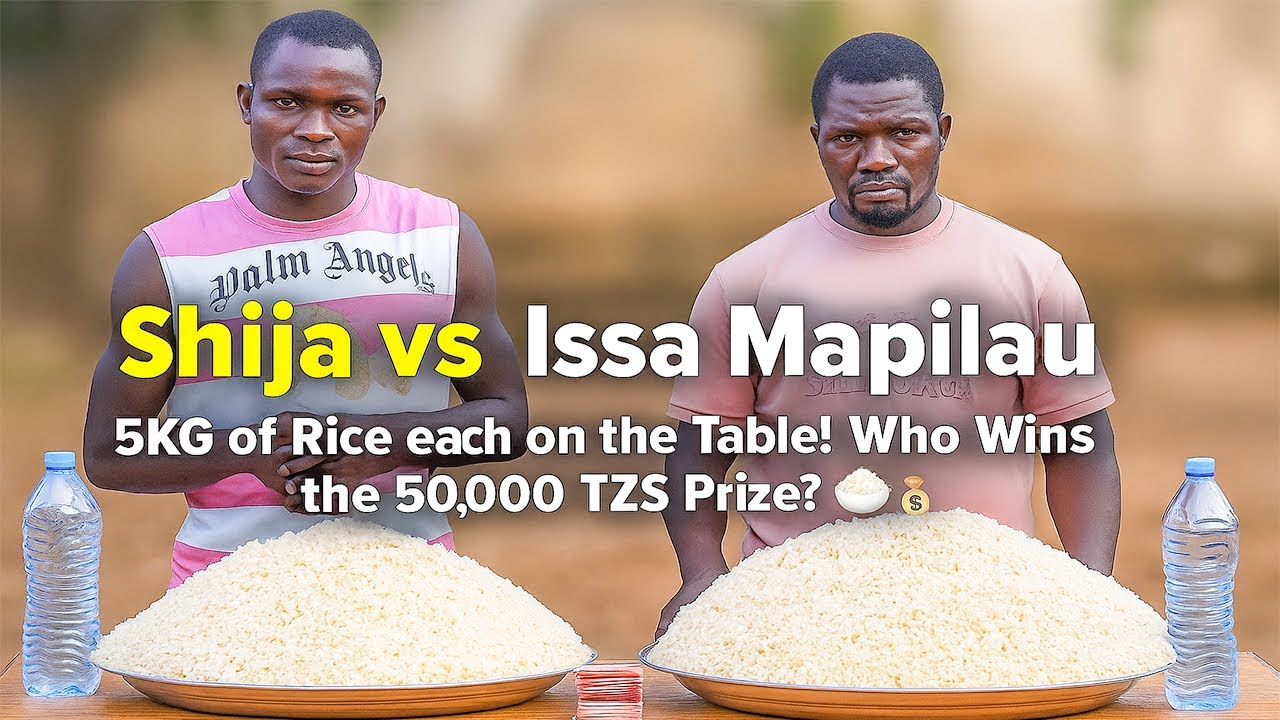 Shija vs Issa Mapilau 5KG of Rice each on the Table! Who Wins the 50,000 TZS Prize? 🍚💰