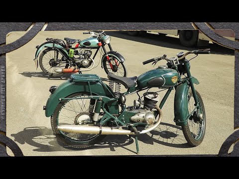 Мотоциклы DKW RT125, Минск М1А и М1М. С них началась история ММЗ в 1951 году.