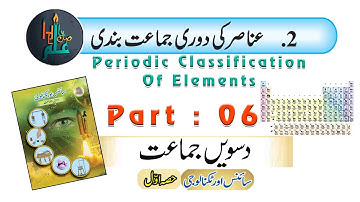 SCC (Sci I) 2-Periodic Classification Of Elements  Part 6 In Urdu Maharashtra Board