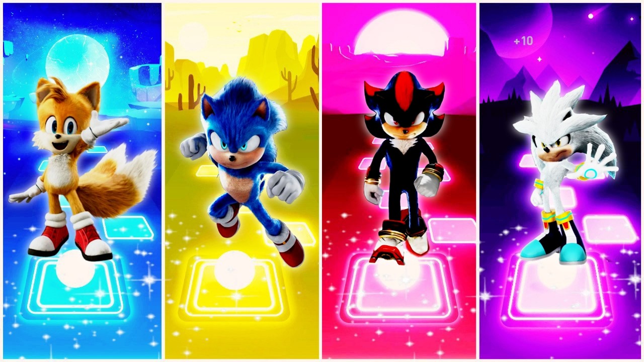 Tails 🆚 Sonic the Hedgehog 🆚 Shadow the Hedgehog 🆚 Silver the Hedgehog | Tiles Hop EDM Rush