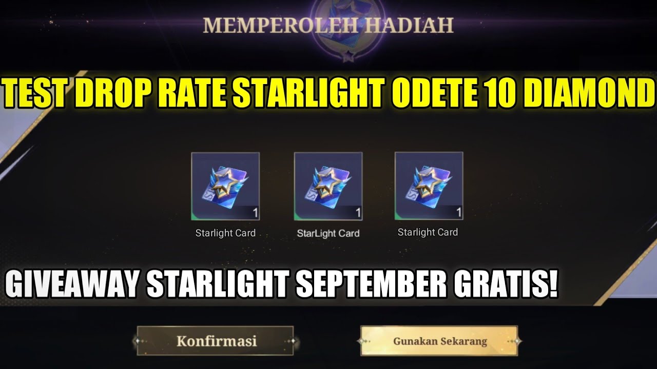 TEST DROP RATE DRAW STARLIGHT LUKCY CHEST SEPTEMBER 2024! GACHA SKIN ...