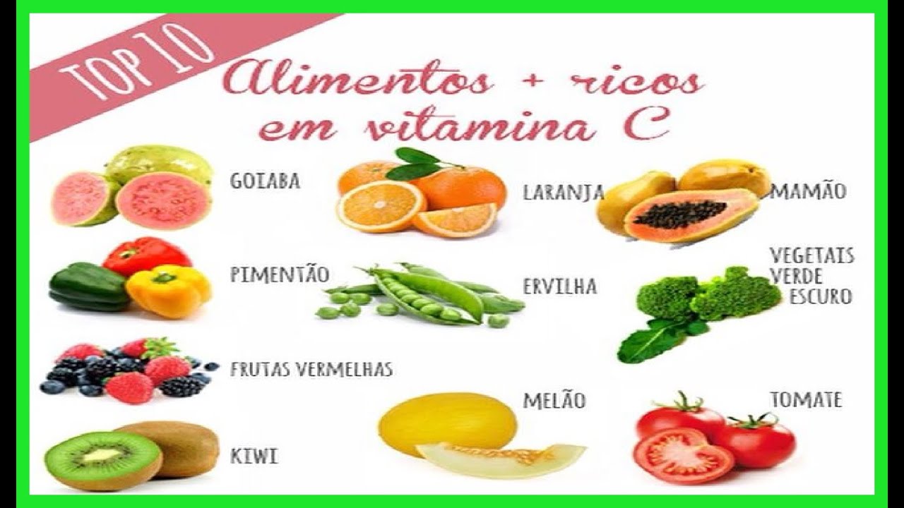 TOP 10 ALIMENTOS RICOS EN VITAMINA C - YouTube