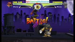 Tiger Claw VS Stonedozer In A Power Rangers VS TMNT Ultimate Hero Clash 2 Match / Battle / Fight screenshot 4