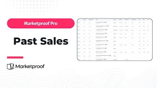 Marketproof Pro: Past Sales
