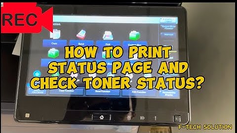 How to print status page and check toner status on Taskalfa Kyocera?