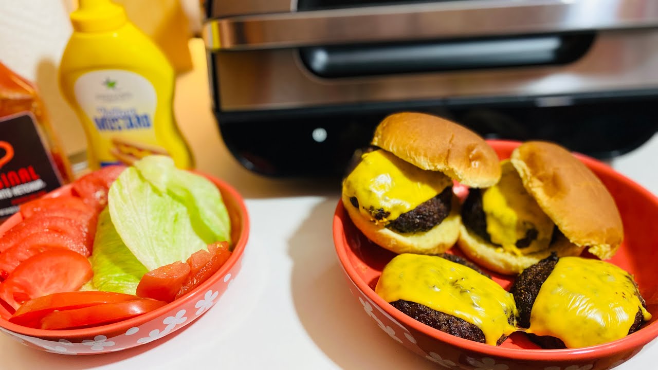 Grilled CheeseBurgers 🍔 on the Ninja Foodi Smart Grill XL 6 IN 1 YouTube
