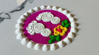 इस नवरात्री पर बनाये बहुत ही सुंदर रंगोली || Festival new rangoli design || Easy rangoli design 2026