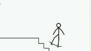 Strichmännchen Kick Flip