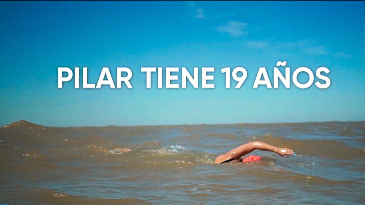 LA NADADORA RÉCORD: Pilar tiene 19 años y cruzó el Río de la Plata nadando