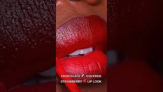 TLBs Viral Chocolate Covered Strawberry Ombré lip look
