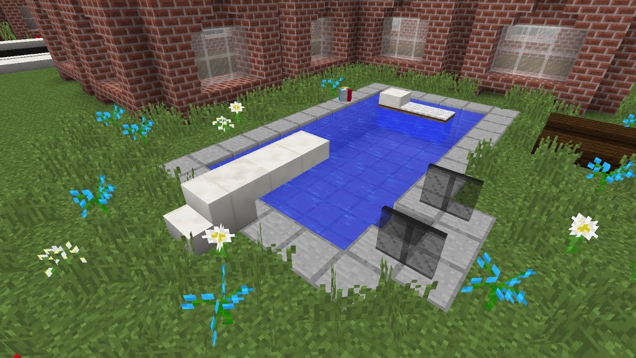 Comment faire une piscine Minecraft - YouTube