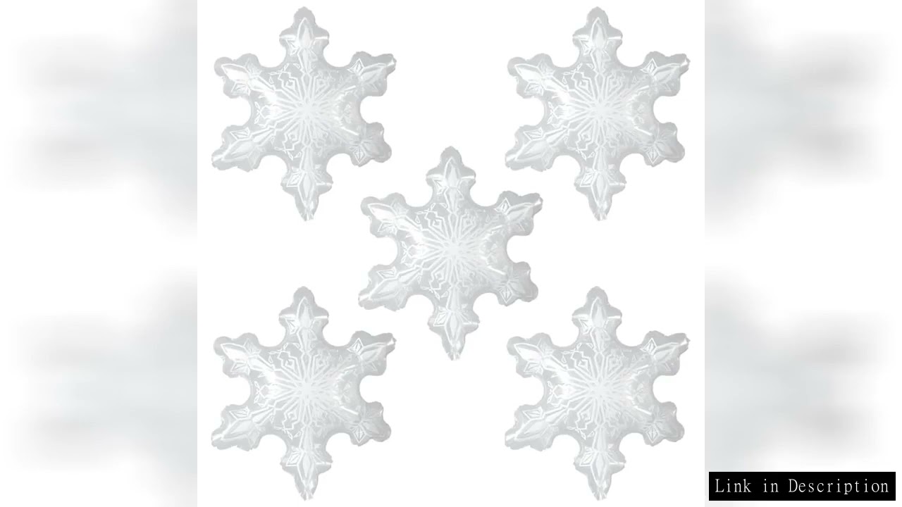 5/10Pcs 36inch Transparent Snowflake Foil Balloons for Christmas and Winter Wonderland Ice Snow Them