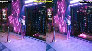 Cyberpunk 2077 Psycho Ray Tracing VS Path Tracing Native 1080p | RX 7900 XTX | R9 7900X 3D