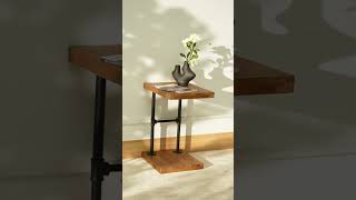 Industrial Meets Cozy 🏭 | Tribesigns C-Shaped Side Table