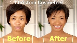 Liquid mineral foundation for Women of Color (Caramel tone)