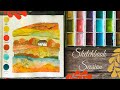 Sketchbook time! Landscape painting with Kuretake Art Nouveau