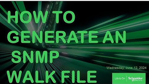 HOW TO GENERATE AN SNMP WALK FILE How To genrate SNMP Walk file