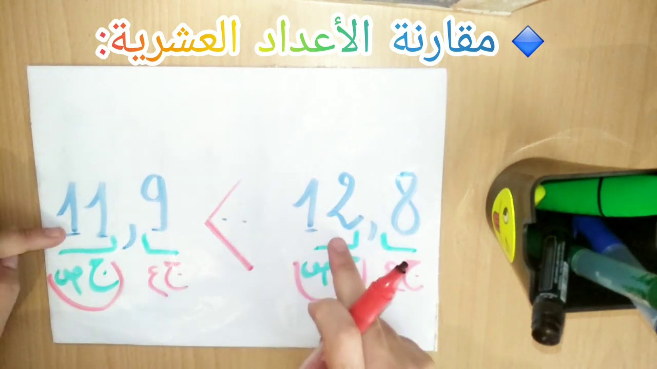 رياضيات: مقارنة وترتيب الأعداد العشرية / للسنة الرابعة و الخامسة ابتدائي